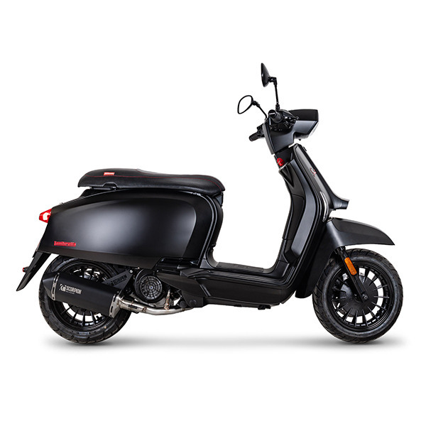 Scorpion Exhaust Lambretta V-125 Special Euro 5+ Black ceramic coated Serket parallel full system